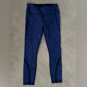 lululemon athletica Blue and Black Leggings